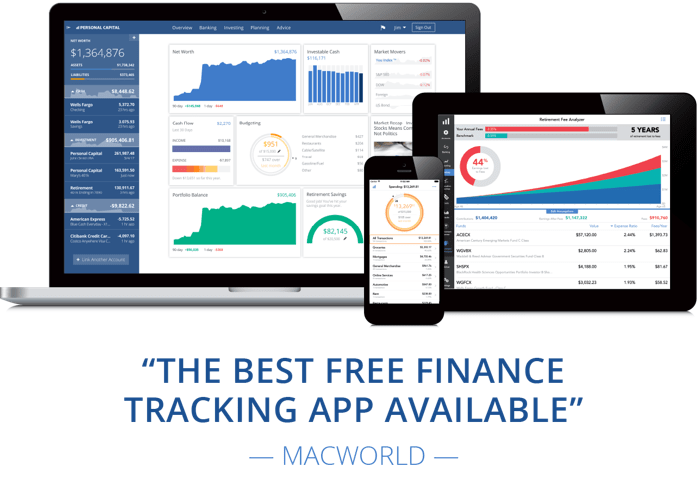 Personal Capital Best Free Finance Tracking App on Laptop iPhone and Tablet 