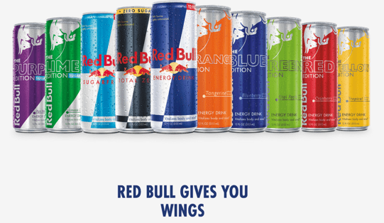 Red Bull - low calorie energy drinks