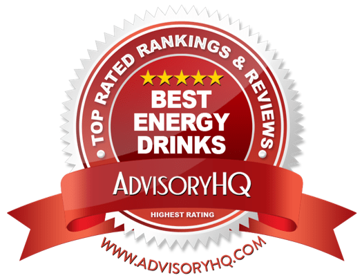 Best Energy Drinks Red Award Emblem