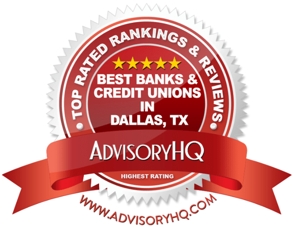 Red Award Emblem for Best Banks & Credit Unions in Dallas TX