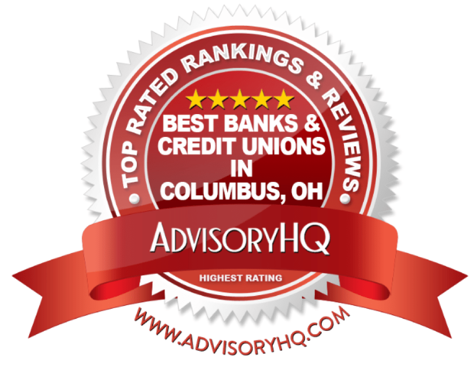 Red Award Emblem for Best Banks and Credit Unions Ohio