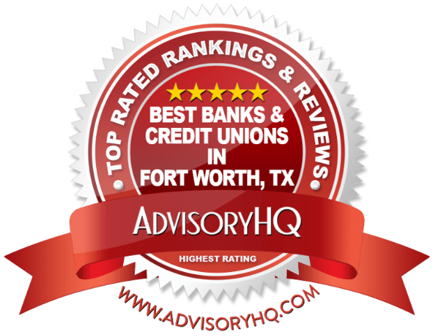 Red Award Emblem for Best Banks & Credit Unions in Fort Worth, TX
