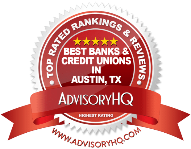 Red Award Emblem for Best Banks & Credit Unions In Austin TX