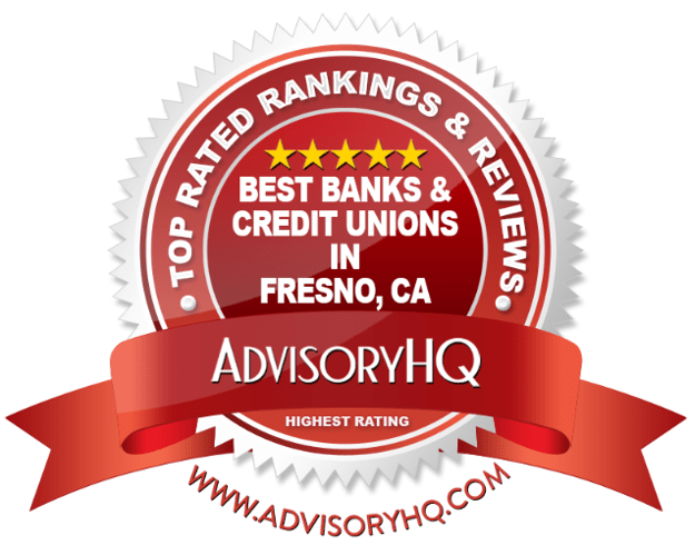 Red Award Emblem for Best Banks & Credit Unions in Fresno, CA
