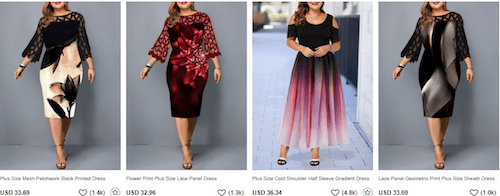 rosewe plus size dresses