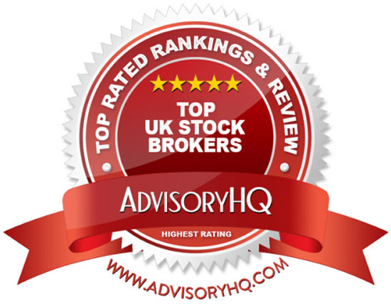 Top UK Stock Brokers Red Award Emblem