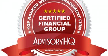 Red Award Emblem for Certified Financial Group